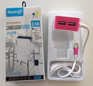 side image for Carregador rapido 3.1A Micro USB da Super@ - 2