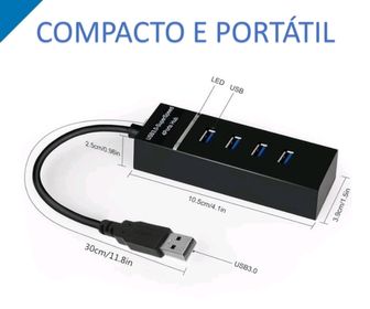 side image for Hub Usb 3.0 4 Portas Expansor Rapido 5 Gbps Alta Velocidade - 6