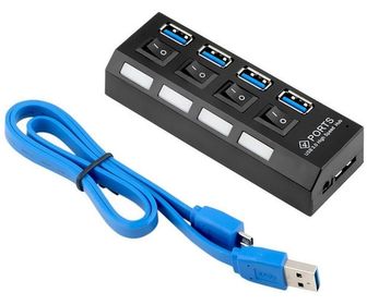 side image for Hub 3.0 4 Portas USB Extensor com Interruptor Lehmox

 - 1