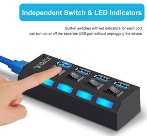 side image for Hub 3.0 4 Portas USB Extensor com Interruptor Lehmox

 - 2