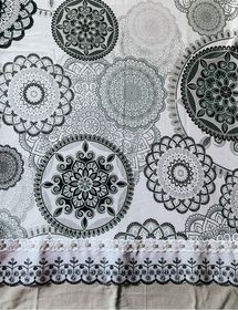 side image for Lençol de Casal Mandala Black - 1