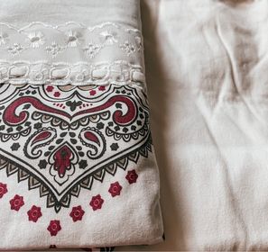 side image for Lençol Casal Mandala Red - 1