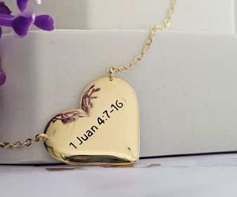 side image for Collar "Agape"  Amor Incondicional Chapado en oro de 18 quilates - 2