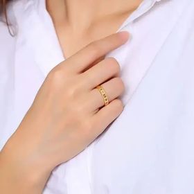 side image for Anillo de plata de ley con números romanos - 1
