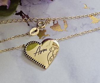side image for Collar "Agape"  Amor Incondicional Chapado en oro de 18 quilates - 3