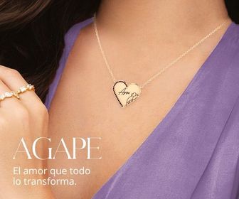 side image for Collar "Agape"  Amor Incondicional Chapado en oro de 18 quilates - 4