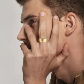 side image for Anillo Giratorio de Oro 18K con Grabado Personalizado - 1