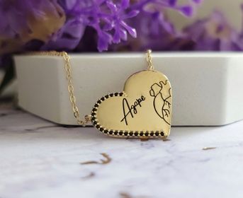side image for Collar "Agape"  Amor Incondicional Chapado en oro de 18 quilates - 1