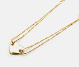 side image for PULSEIRA DUPLA COM CORAÇÃO BANHADA A OURO 18K  - 2