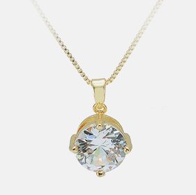 side image for COLAR BANHADO A OURO 18K PONTO DE LUZ - 2