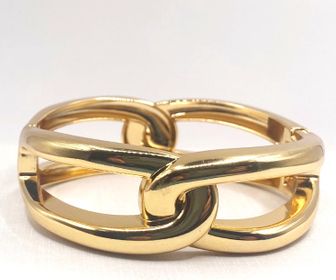 side image for BRACELETE CORRENTES LARGAS BANHADO A OURO 18K  - 1