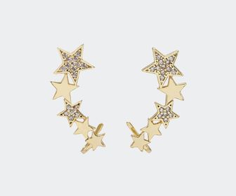 side image for  BRINCO ESTRELA BANHADO A OURO 18K CRAVEJADO COM MICRO ZIRCÔNIA - 1