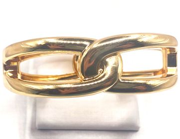 side image for BRACELETE CORRENTES LARGAS BANHADO A OURO 18K  - 2