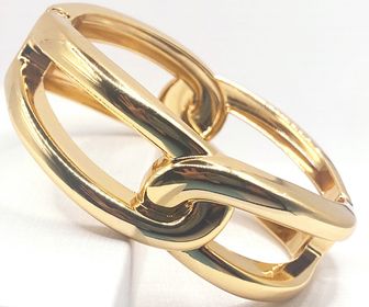 side image for BRACELETE CORRENTES LARGAS BANHADO A OURO 18K  - 3