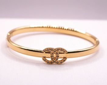 side image for BRACELETE BANHADO A OURO 18K  COM DETALHES EM MICRO ZIRCÔNIAS CRISTAL - 1