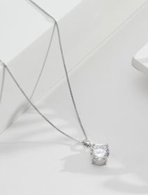 side image for COLAR BANHADO A RODIO 18K PONTO DE LUZ - 1