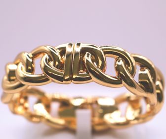 side image for BRACELETE CORRENTES BANHADO A OURO 18K   - 2