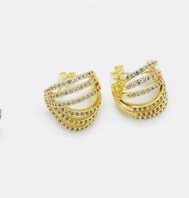 side image for BRINCO CARACOL BANHADO A OURO 18K CRAVEJADO COM MICRO ZIRCÔNIA - 3