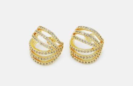 side image for BRINCO CARACOL BANHADO A OURO 18K CRAVEJADO COM MICRO ZIRCÔNIA - 1