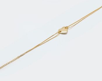 side image for PULSEIRA DUPLA COM CORAÇÃO BANHADA A OURO 18K  - 5