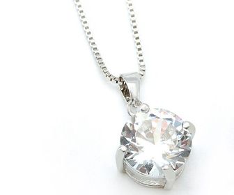 side image for COLAR BANHADO A RODIO 18K PONTO DE LUZ - 2