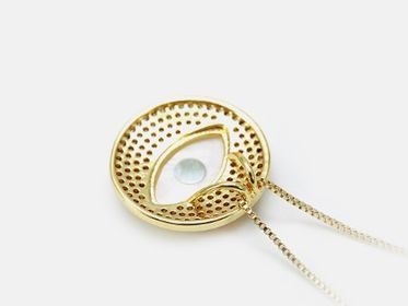 side image for COLAR  BANHADO A OURO 18K COM PINGENTE MANDALA OLHO GREGO EM MADREPÉROLA CRAVEJADO COM MICRO ZIRCÔNIA  - 6