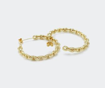 side image for  BRINCO ARGOLINHA ELOS BANHADO A OURO 18K - 3