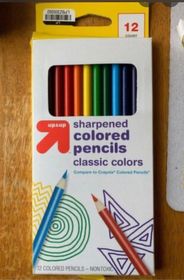 12 sharpened coloured Pencils classic colours