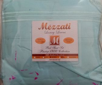 Light blue queen - mezzati 100% brushed micro fiber