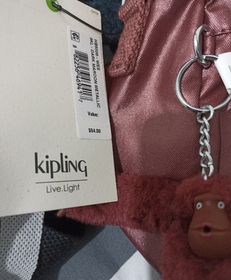 side image for Wes Dark maroon metallic Kipling - 4