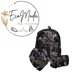 side image for Bolso tipo backpack HR importado 3pzas - 1