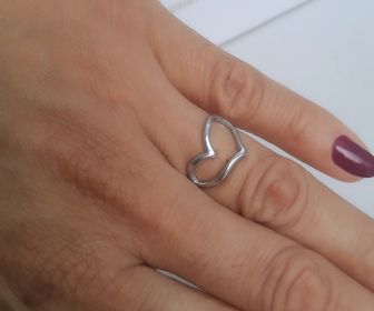 side image for Anel coração M18 Inox  - 2