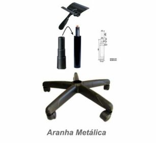 side image for Cadeira Executiva COSTURADA Giratória S/relax  com Braços Reguláveis – MARTIFLEX – Cor Preta  - 3