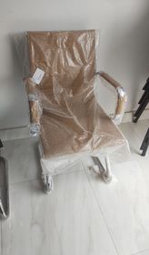 side image for Cadeira Executiva com Base Fixa Esteirinha Caramelo - 5