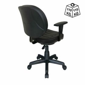 side image for Cadeira Executiva COSTURADA Giratória S/relax  com Braços Reguláveis – MARTIFLEX – Cor Preta  - 2