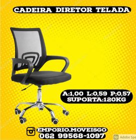 side image for Cadeira de Escritório Diretor Giratória - 4