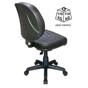side image for Cadeira Executiva COSTURADA Giratória sem Braços S/relax - Cor Preta – MARTIFLEX  - 1