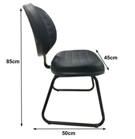 side image for Cadeira Executiva COSTURADA Base Trapézio - MARTIFLEX  - 1