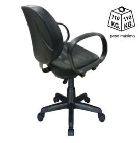 side image for Cadeira Executiva COSTURADA Giratória com Braço CORSA S/relax– MARTIFLEX – Cor Preta - 1
