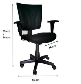 side image for Cadeira B-ONE Back System com Braços Reguláveis - Cor Preta - MARTIFLEX -  - 1