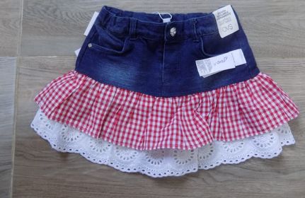 side image for طقم ovs تي شيرت + جيبه جينز راسمه قطه - 1