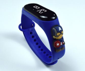 side image for Relógio Pulseira De Led Infantil Com Desenho Super-Homem À Prova D 'Água - 2
