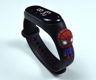 side image for Relógio Pulseira De Led Infantil Com Desenho Super-Homem À Prova D 'Água - 4