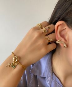 side image for Aretes serpiente estilo earcuff - 3
