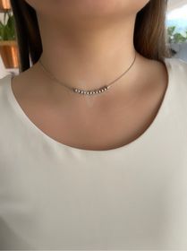 side image for Choker pepitas plateado - 2