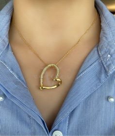 side image for Collar corazón circonado - 1
