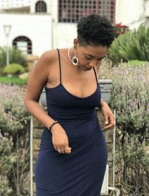 side image for Vestido midi azul oxford - 1