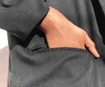 side image for Blazer alongado preto adrian jordan - 2