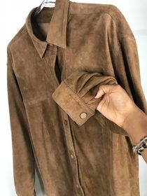 side image for Camisa suede manga longa - 1