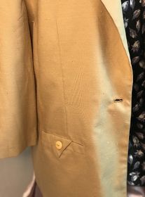 side image for Blazer palha alongado c/recortes - 3